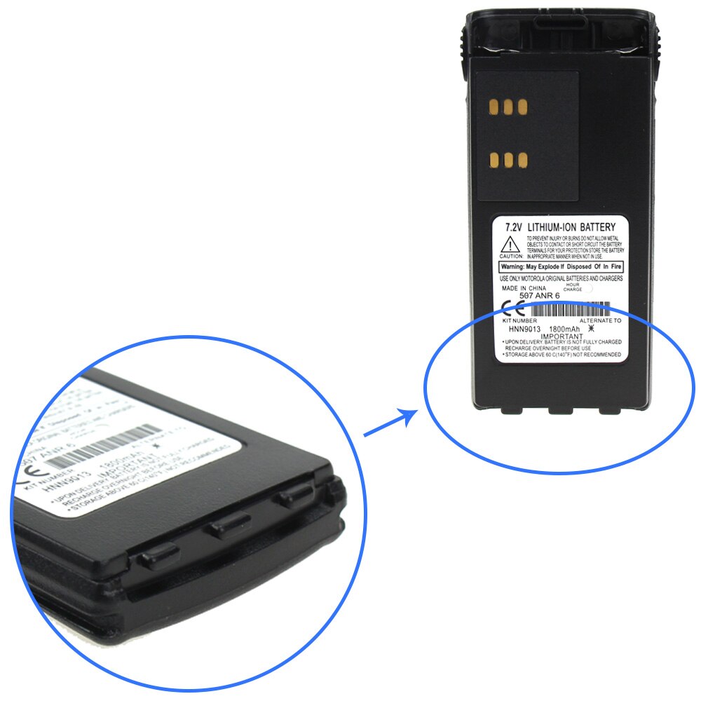1800mAh Li-on Batteria di Ricambio per Motorola Radio HT750 HT1250 GP320 GP328 GP338 HNN9008 HNN9008A HNN9008AR HNN9008H HNN9009