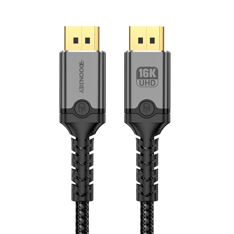 Cable de pantalla de 16K DP 2,1, puerto macho a macho, 8K @ 120Hz, 4K @ 240Hz, 80Gbps, HDR, vídeo, Audio, pantalla, Cable para TV, portátil, proyecto Xbox: 1 m