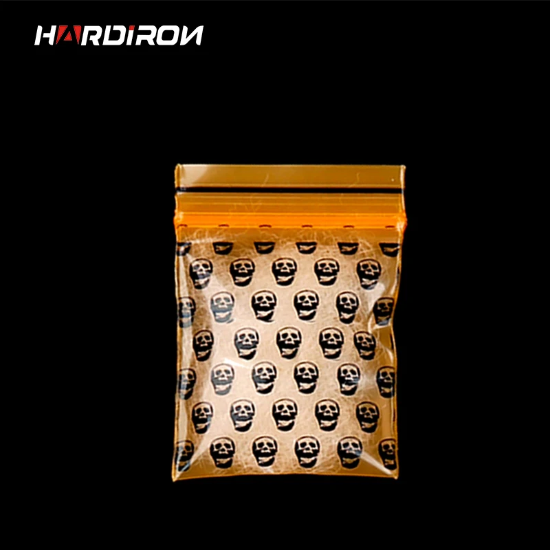 Rits Zak Kleine Grimas Oranje Schedel Self Sealing Zip Lock Tassen Sieraden Mini Zakjes Plastic Verpakking Zakken