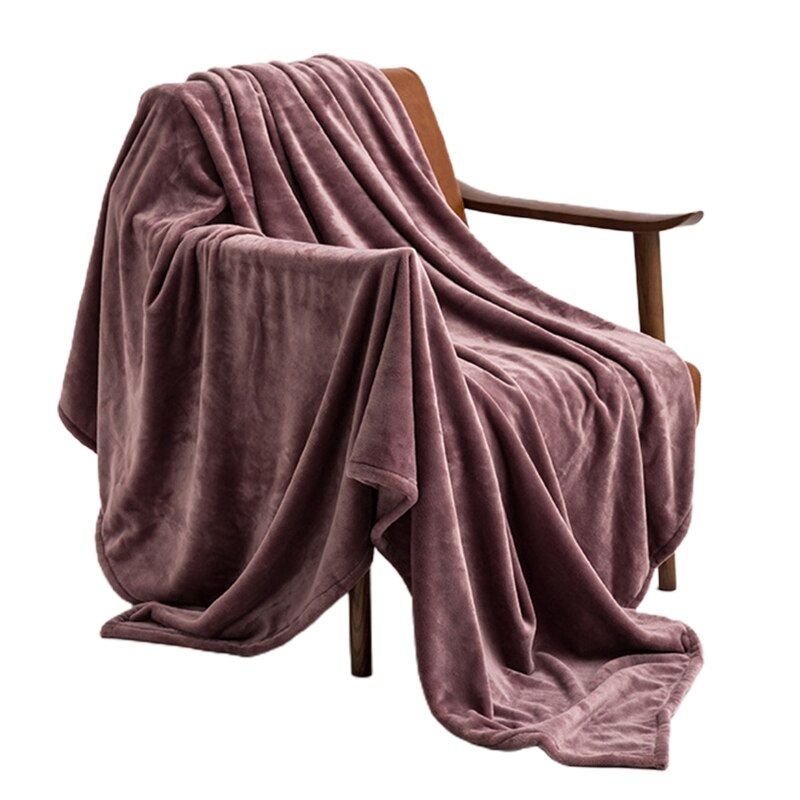 Winter herfst dikke flanellen deken, tweepersoonsformaat, superzacht, gezellig, warm, luxe, effen beddengoed van microvezel, lakens voor de bank.: C