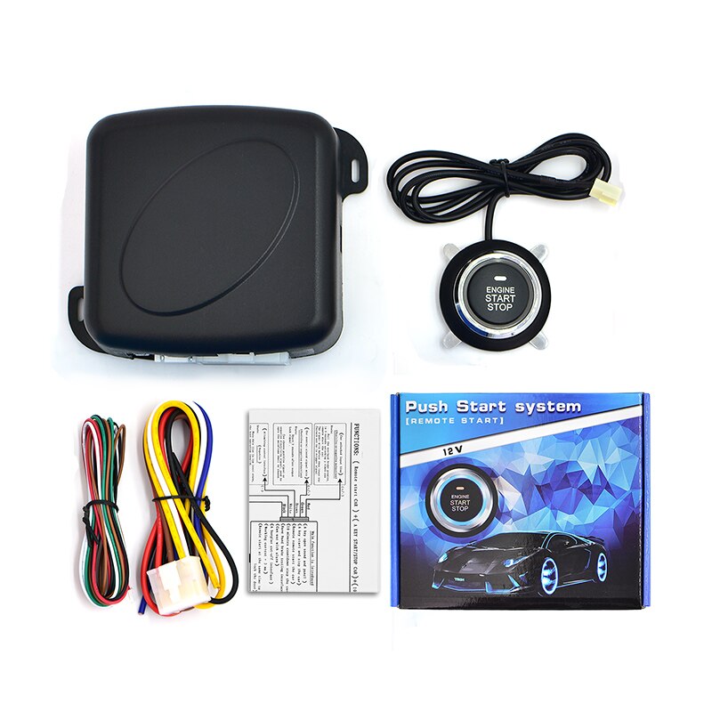 Auto Car Anti-theft System Alarm Engine Starline Push Button One Start Stop RFID Lock Ignition Switch Keyless Entry System