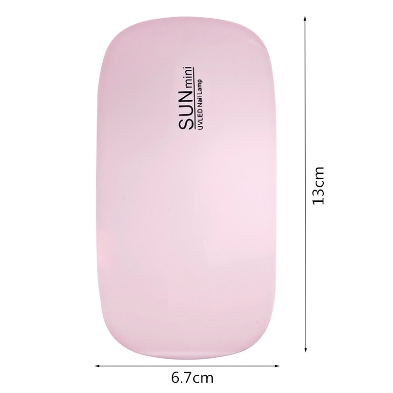 6w- fold bærbar led uv-lampe hvid pink hærdningsmaskine usb-kabel mini negletørrer gør-det-selv-værktøj til hjemmet
