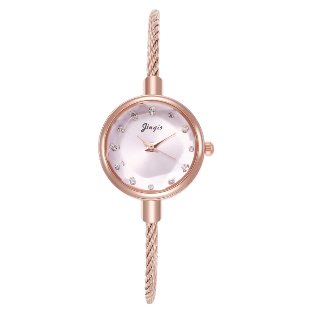 Lvpai Brand Ladies Watch Small Watch Rose Gold Bangle Bracelet Geometric Glass Surface Women Watches Dress Clock Relogio *A: Pink