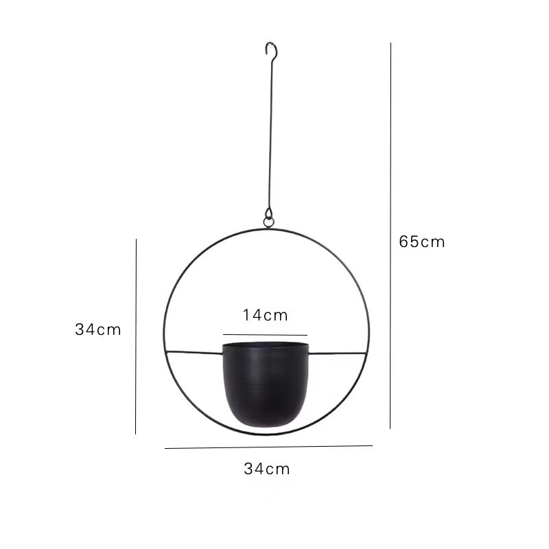 Metal Hanging Flower Pot Plant Hangers Chain Macrame Garden Pots Planters Flower Vase Basket горшки для цветов macramé: 1