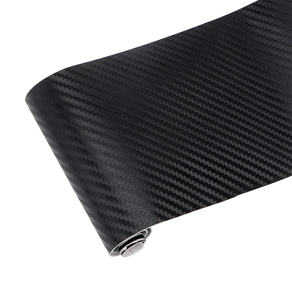 Yosolo automotive interiør klistermærke bil styling vinyl wrap film 3d bil klistermærker decals kulfiber bil dekoration tilbehør: Sort