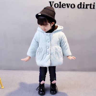 Vinter koreanske piger bomuld børn varm plus fløjl jakke