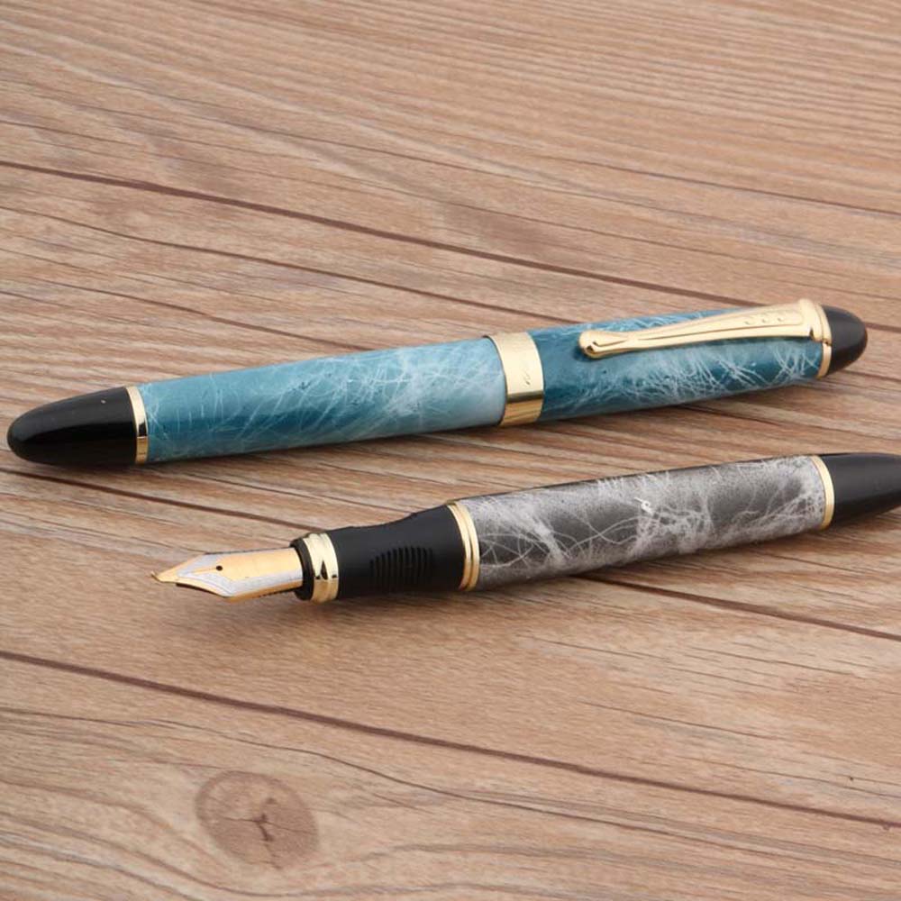 JINHAO X450-pluma estilográfica clásica de METAL, dorado, iridio, 1,0mm