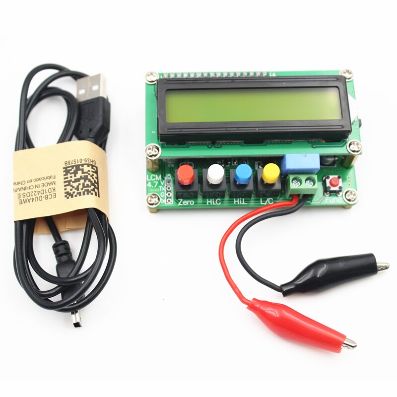 Digital LCD Capacitance meter inductance table TESTER LC Meter Frequency 1pF-100mF 1uH-100H LC100-A + Test clip