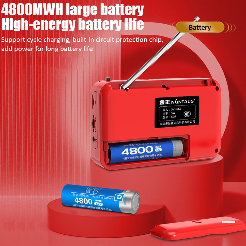 Mini FM Radio tragbare Radios Empfänger Bluetooth Stereo Lautsprecher MP3-Player mit Mikrofon/LCD-Display Unterstützung TF-Karte Kopfhörer spielen