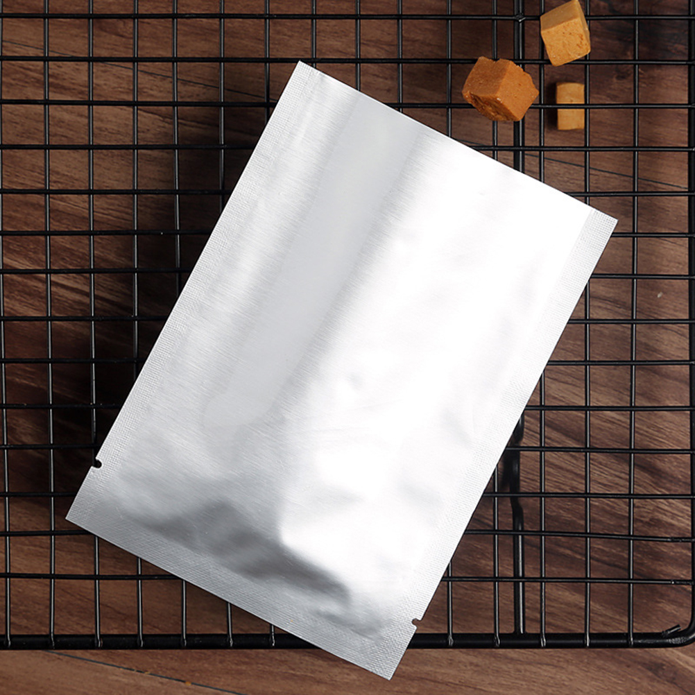 Sac en Mylar avec feuille d&#39;aluminium, 100 pièces, thermoscelleuse sous vide, emballage de stockage des aliments