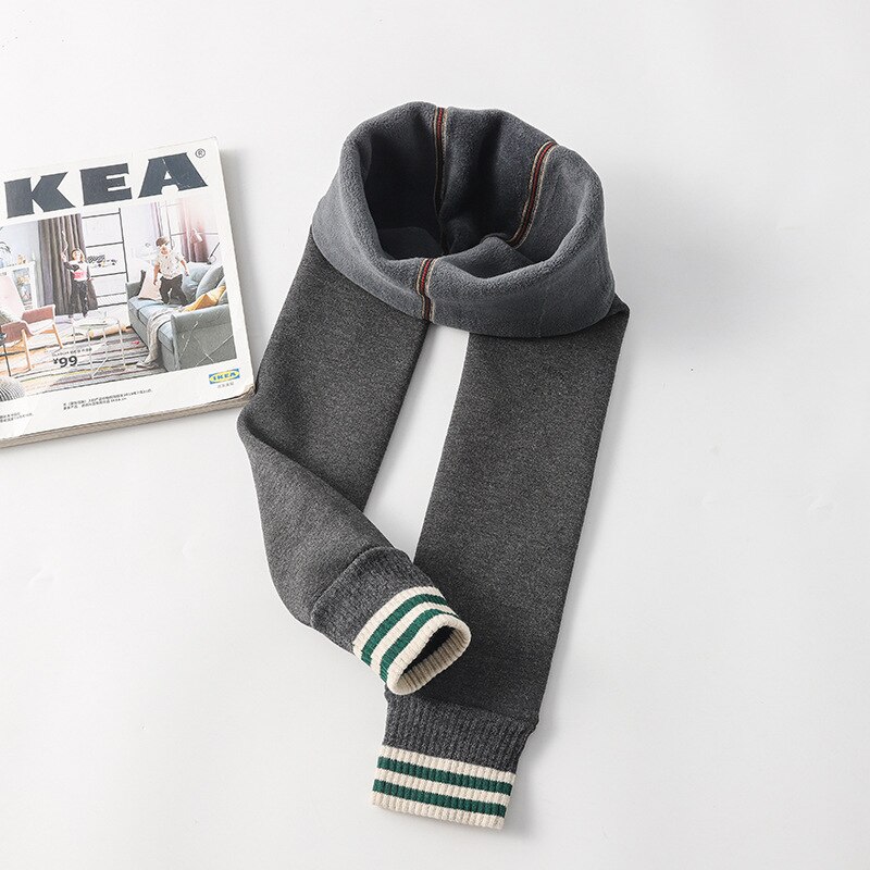 Ins winter baby leggings 2-10 jaar babykleding kinderen warme dikke leggings: Grijs / Ik (6-8y)