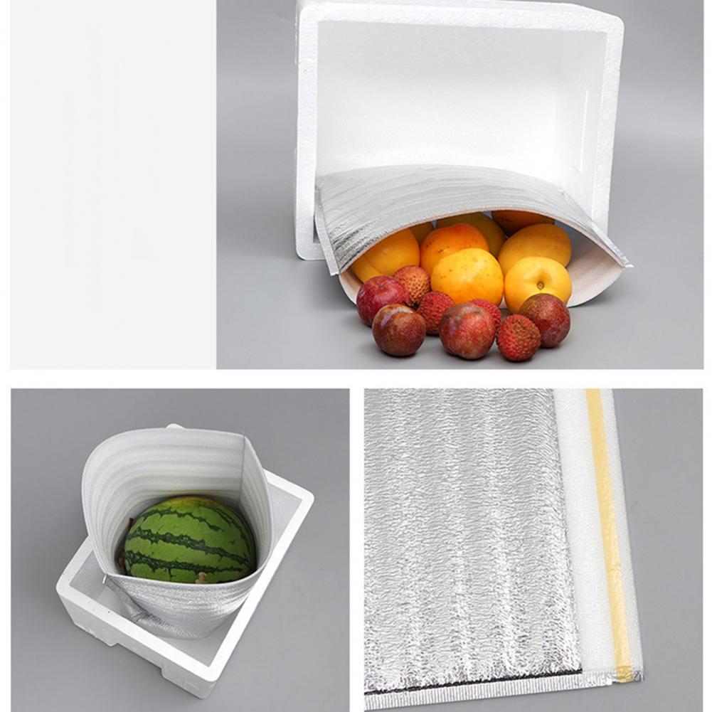 10Stck Aluminium Folie Lebensmittel Thermische Tasche Isolierte Mittagessen Kühltasche Falten Frische-halten Wärme Erhaltung Lebensmittel Lagerung Tasche