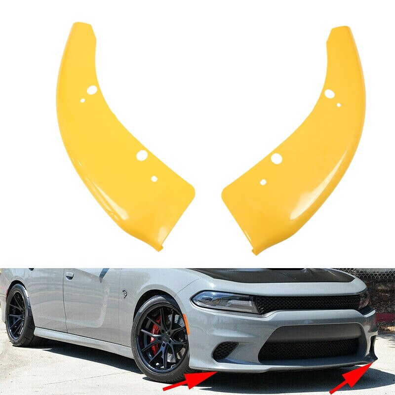 Pair Front Bumper Lip Splitter Spoiler for Dodge Charger Srt Scat Pack 15-19