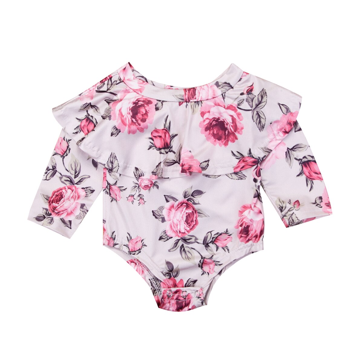 2017 casual da criança do bebê meninas fora do ombro manga longa bodysuit macacão conjunto de roupas tamanho 0-24 m: Multi / 12 m