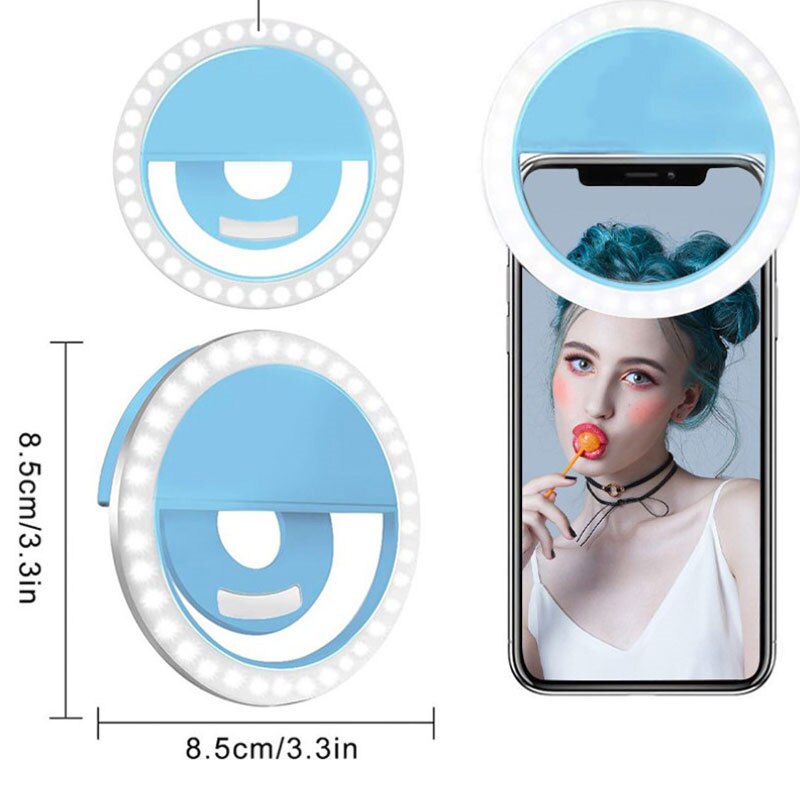 Selfie Led anillo de luz novedad maquillaje iluminación lámpara selfi Led teléfonos móviles foto luz de noche Led espejo señal de neón Selfie anillo