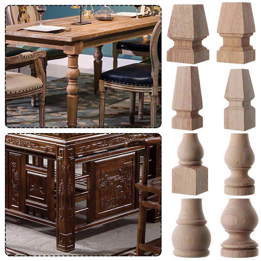 Pieds de meuble Vintage en bois sculpté, Style européen, pieds de meuble, décoration de maison