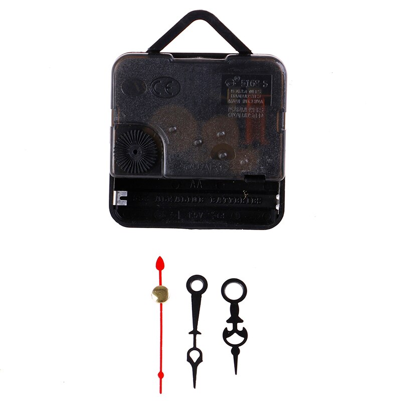 1 conjunto silencioso relógio de parede movimento quartzo mecanismo preto vermelho diy relógio de parede relógio de quartzo hora/minuto mão movimento: H