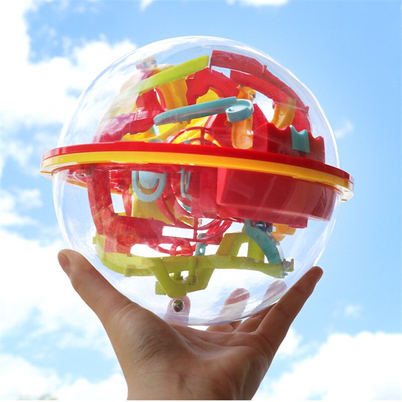 100 Stappen 3D puzzel Bal Kinderen Uitdaging obstakel spel Labyrint bal Puzzel Balans training Klaring game