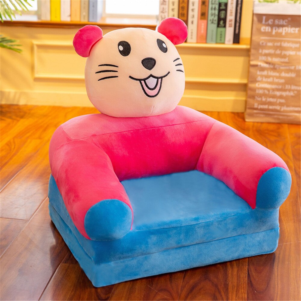 Baby børn sofa kun betræk ingen fyld tegneserie krone sæde børn stol pæn pushud småbørn børn betræk til sofa klap: 15