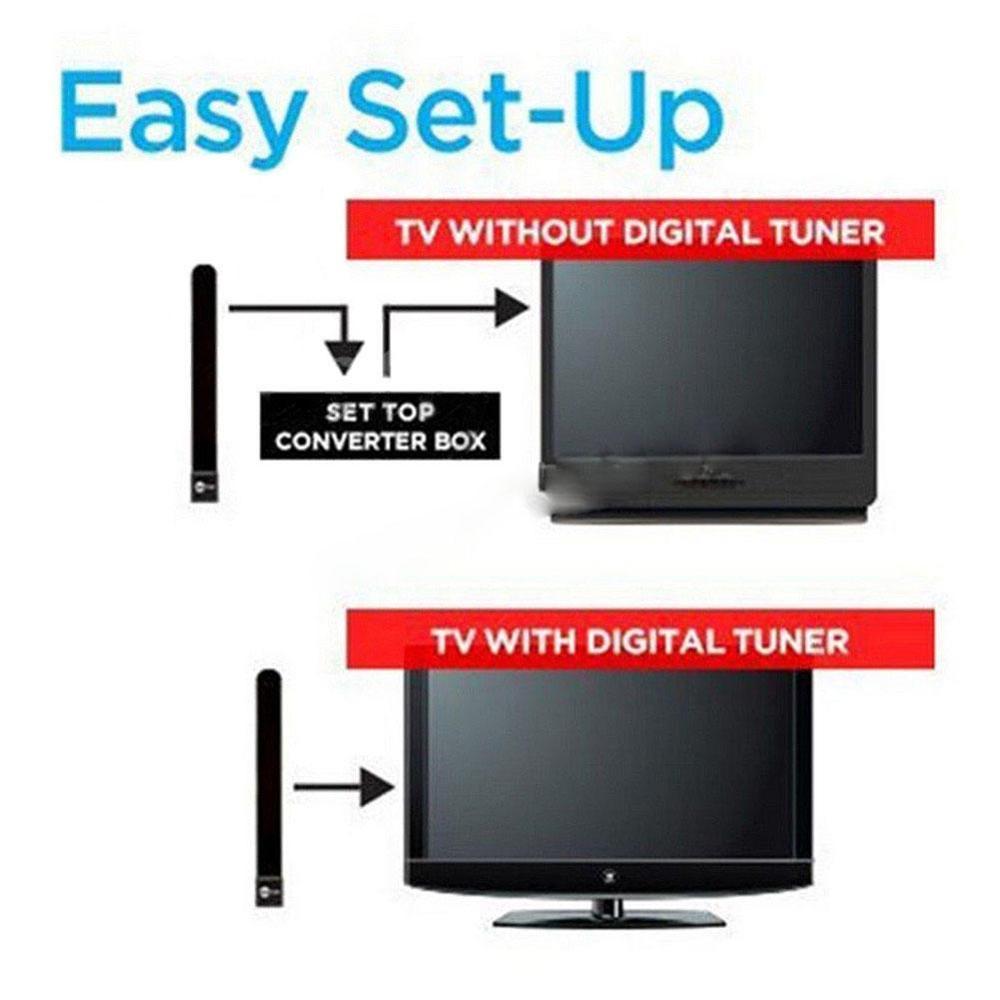 Antenna Digital Aerial Clear Key HDTV Free Stick Indoor 1080p Ditch Aerial Cable Signal Enhancement For HD A8H8