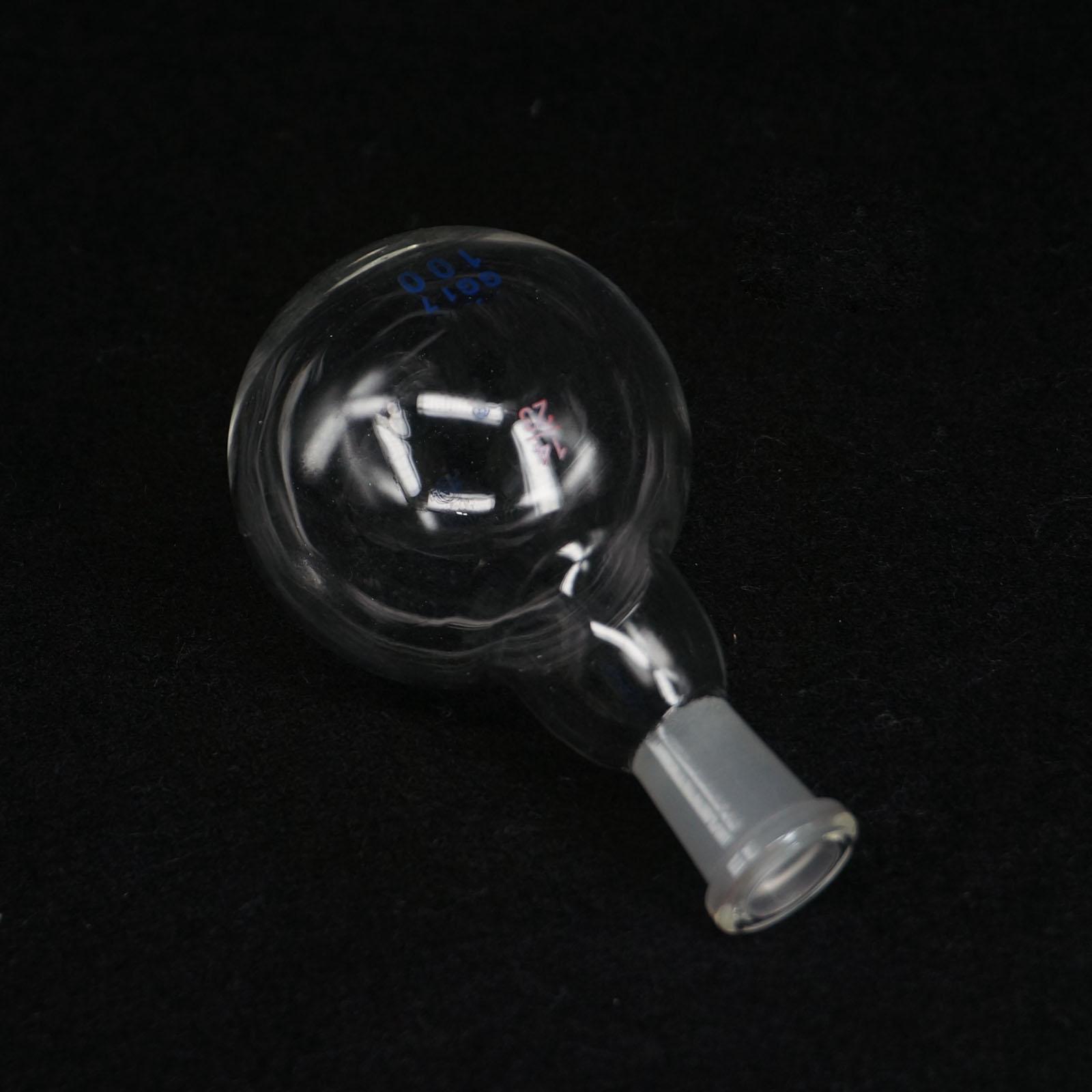 100ml Quickfit 14/23 Buchse Labor Glas Glaskolben Runde Boden der Einzelnen Kurzen Hals Ware