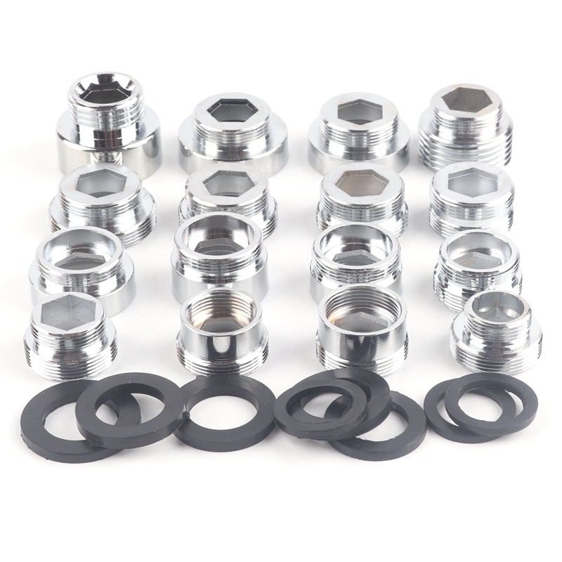 2 stk vandhane belufter fittings 16 18 20 22 24mm g3/4 g1/2 køkken vandhane adapter kobber vandrenser tilbehør