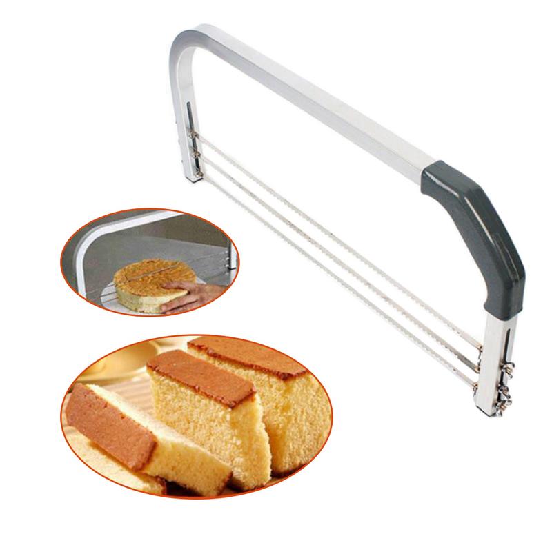 Adjustable Large 3 Blades Cake Cutter Interlayer Cake Slicer DIY Household Baking Tools Leveler Stainless Steel Cut Saw