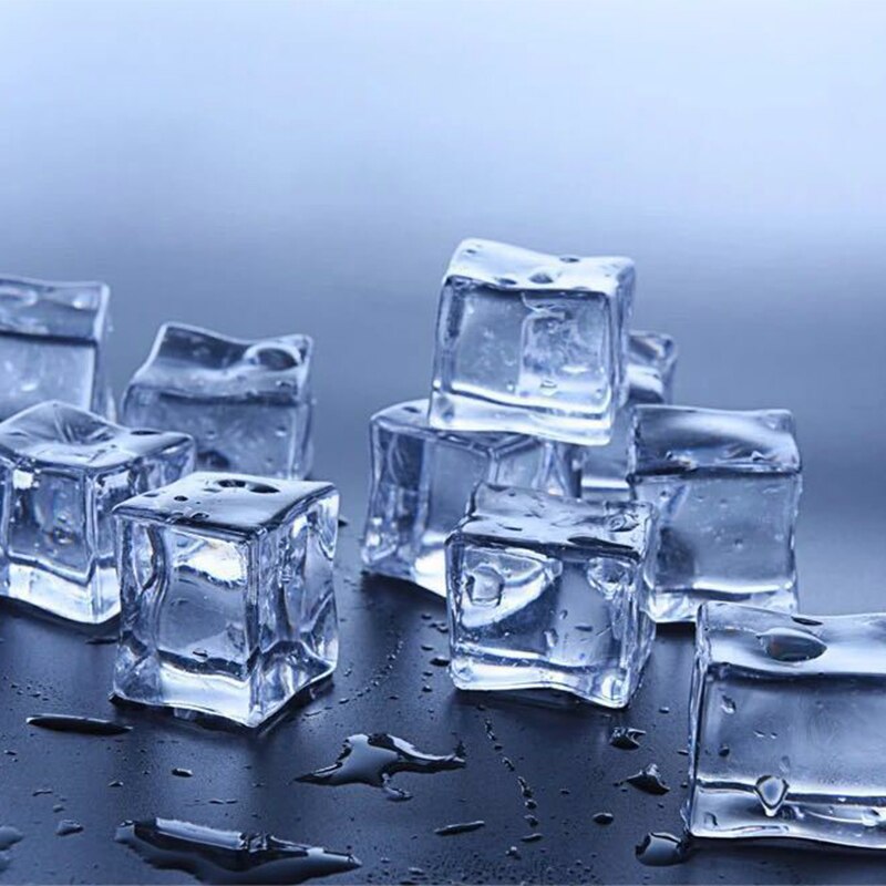 Cubos de hielo artificiales de acrílico, accesorios de fotografía, forma cuadrada, 3cm/2,5 cm/2cm/1,5 cm, 10 Uds.