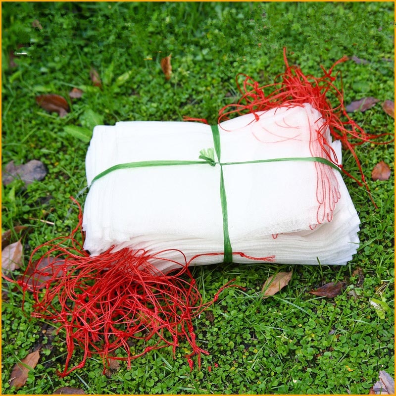Bolsa de malla pcsNylon para embolsar semillas, bolsa de remojo de semillas, bolsa de frutas de dragón, embolsado de frutas de uva, bolsa de control de insectos de árboles frutales, bolsa roja para pájaros, 100
