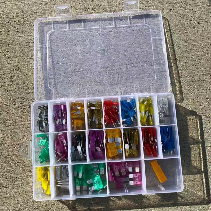220 st bil bil lastbil bil blad säkring sortiment diverse kit blad set säkring kit apm, atm säkerhetsrör xenon lampa säkringsverktyg