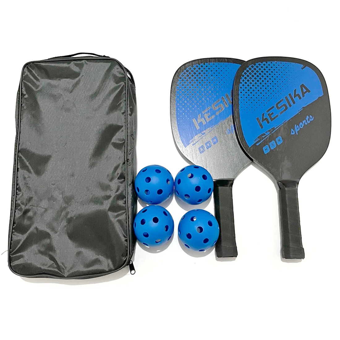 Pickleball Paddles Rackets Set Pickleball Paddle Set Of 2 Ultra Cushion Racquet Rackets 4 Pickle Balls Racquet Bag: Blue