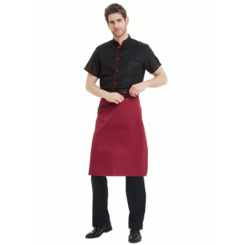 Mann Frau Koch Uniform Lebensmittel Service Kurzarm Zweireiher Atmungsaktive Bäckerei Kochen Küche Meister Hemd Spitzen Koch Jacke