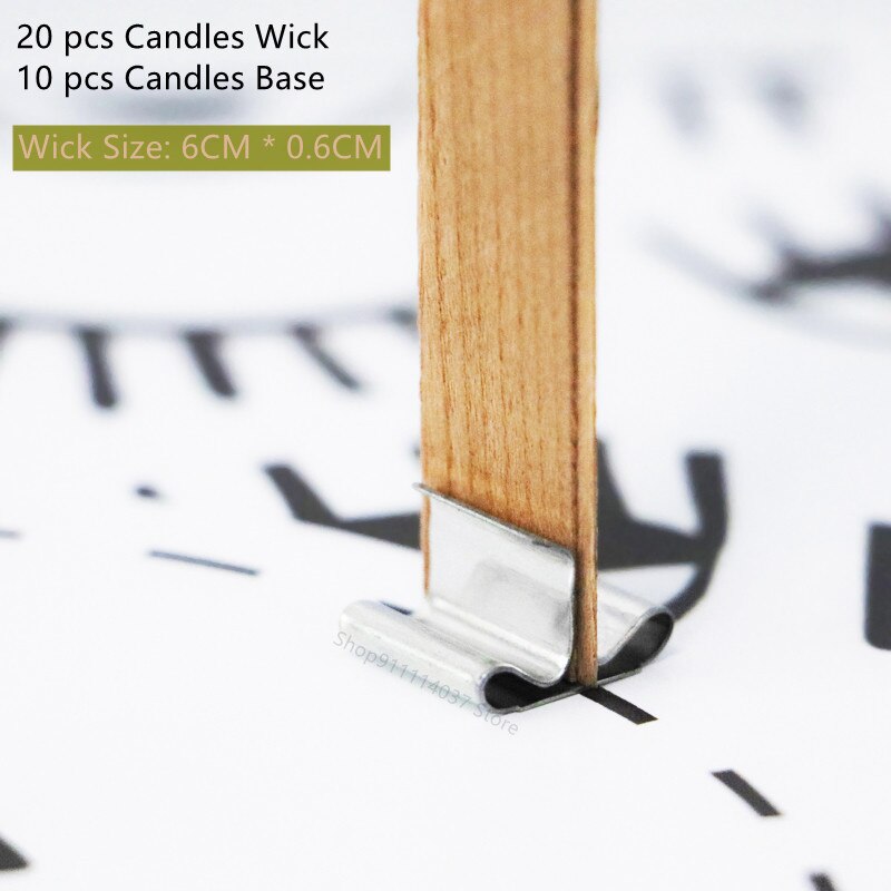 6pcs Candle Jars With Lid Bulk Round Candle Container Tins Candle Making Tools Wood Cotton Wicks DIY Candle Coffee Beans Storage: 10Set Wooden Wicks