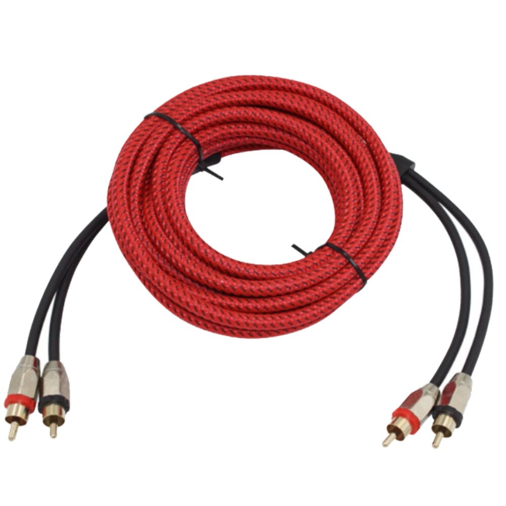 Car audio amplifier sets RCA to RCA pure copper cable audio cable power cable speaker wire 5m