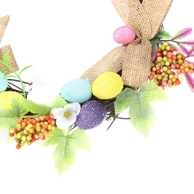 30cm Easter Cross wreat Artificial Wreath Garland Rattan Frame With Easter Cross Garland Halloween Thanksgiving