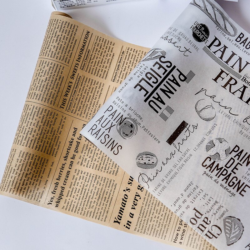 Parchment Paper Baking Tools Food Grade Grease Paper Bread Burger Sandwich Fries Wrappers Cookie Oilpaper 3/5 Meters