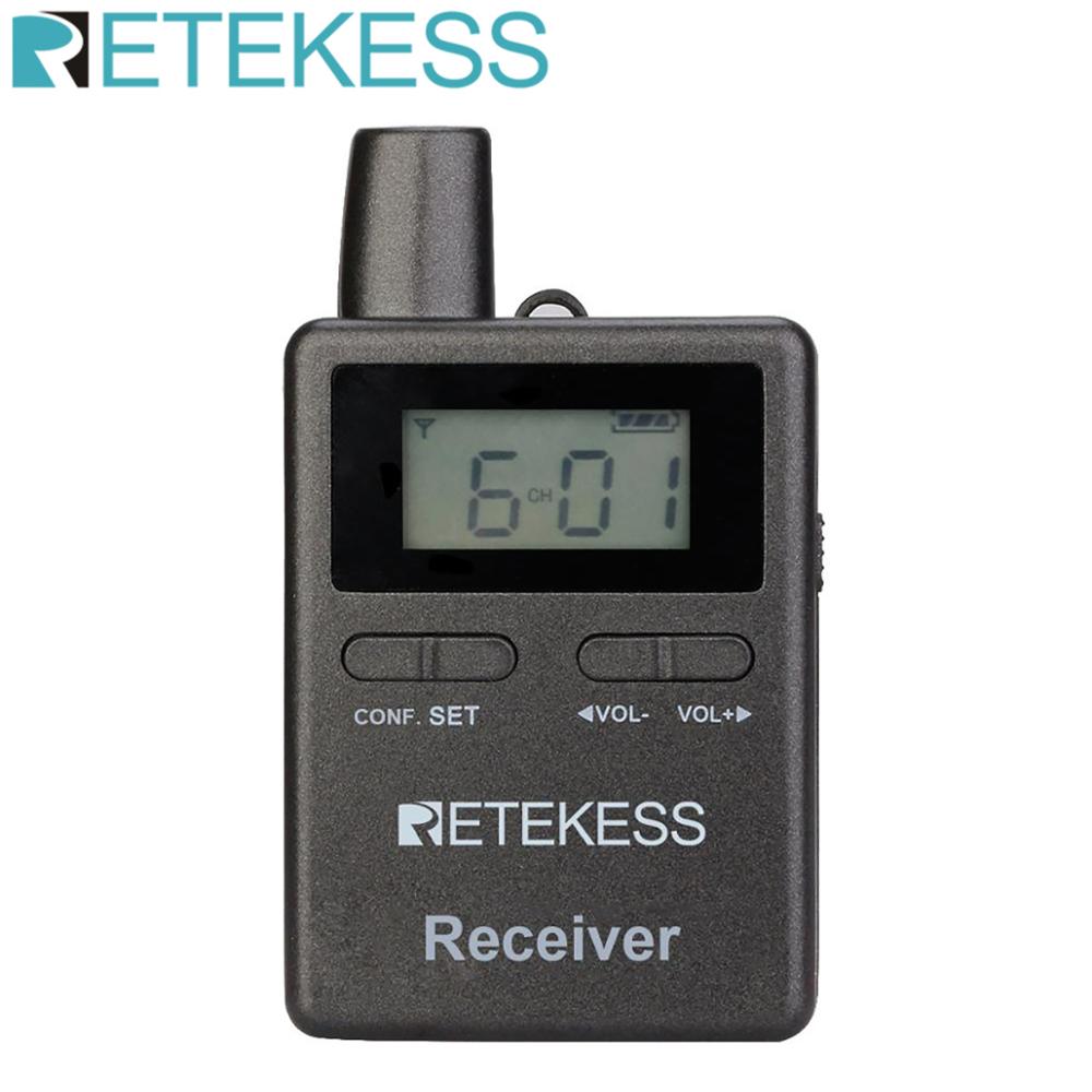 Retekess TT105 2.4GHz Wireless Receiver Tour Guide System for Church Translation System Traveling Museum Visit Conference