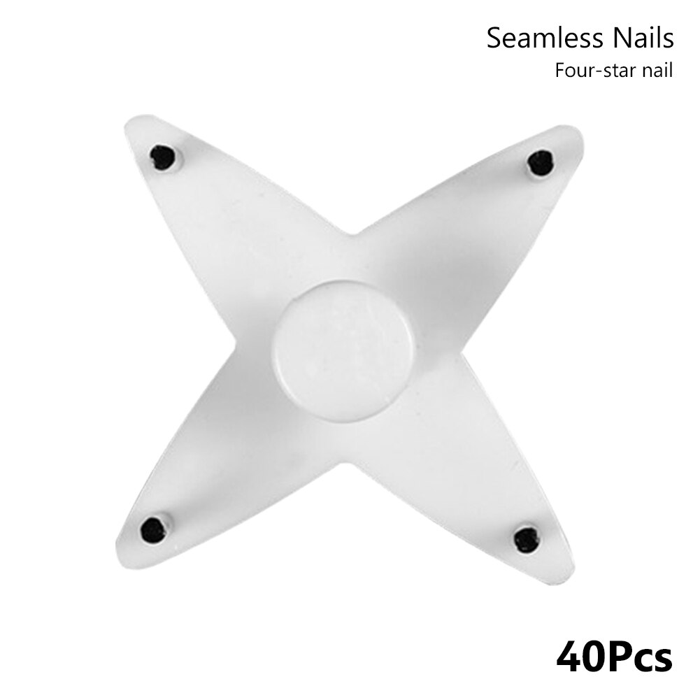 40PCS Multi Function White Photo Picture Wall Hooks Mount Clock Frame Plastic Invisibl Hanger Seamless Nail Hanging Home Decor: Star-shape