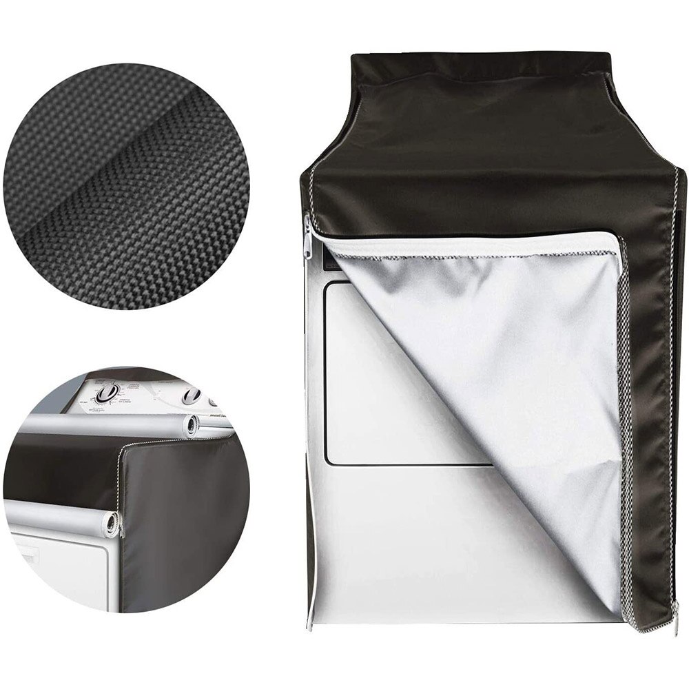 Washing Machine Cover Waterproof Dust-Proof Household Washing Machine Balcony Sunscreen Cover Oxford Grey/Black Dustproof