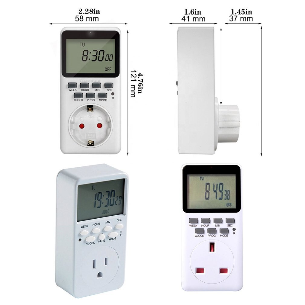 Intelligent Digital Display Socket Timing Switch Household Timing Socket Smart Socket Electronic Digital Timer