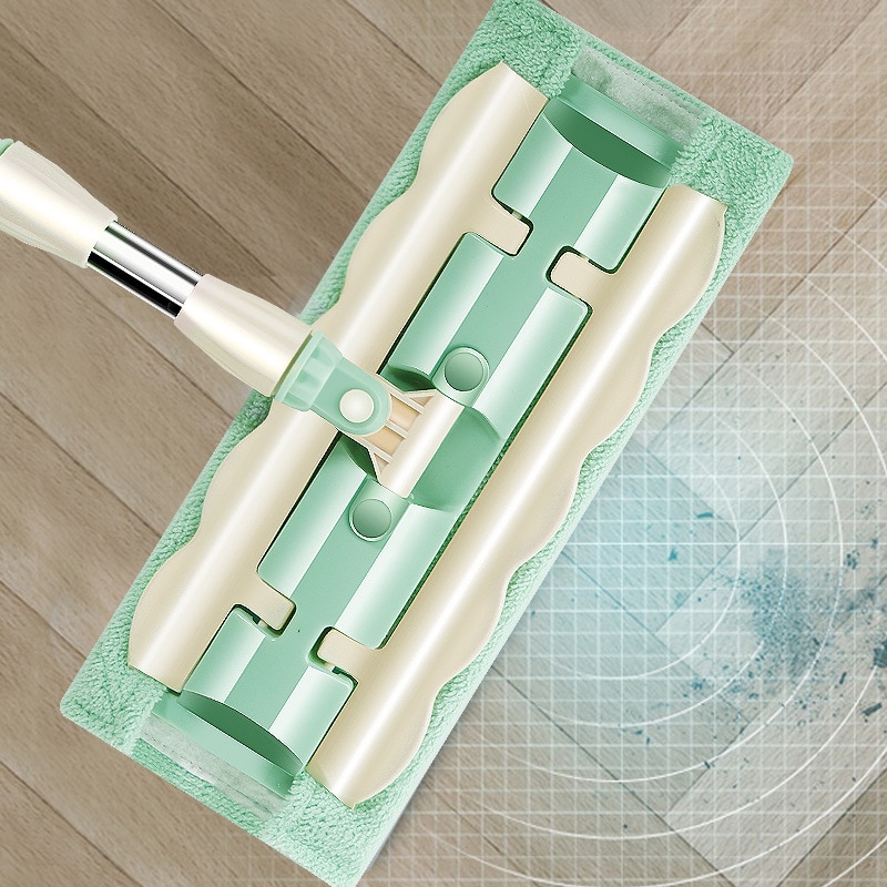 Flat Mop Floor Cleaning Mop 360 Degree Microfiber Broom Rotating Superfine Fiber Swabs wash flat Household Cleaning Tools
