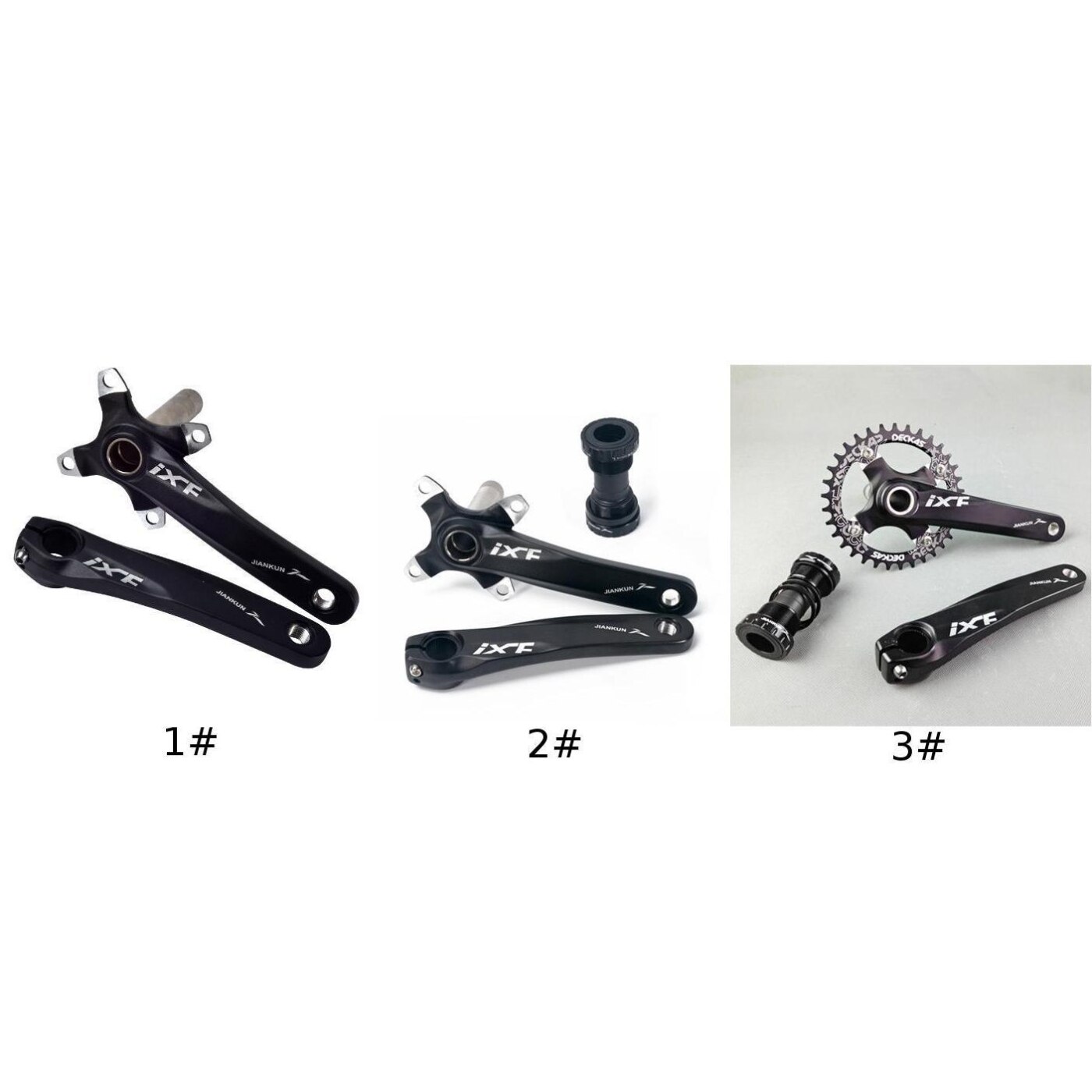 Black Crankset 6.7inch Spare Component IXF Parts MTB Mountain Bike BCD104 Bike Upgrade Accessories Part Bike Components