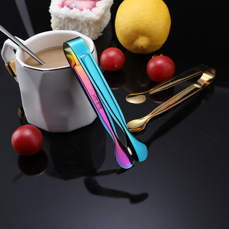 304 Stainless Steel Round Ice Clip Sugar Cube Clip Towel Clip Coffee Candy Clip Small Food Clip Coffee Restaurant Supplies