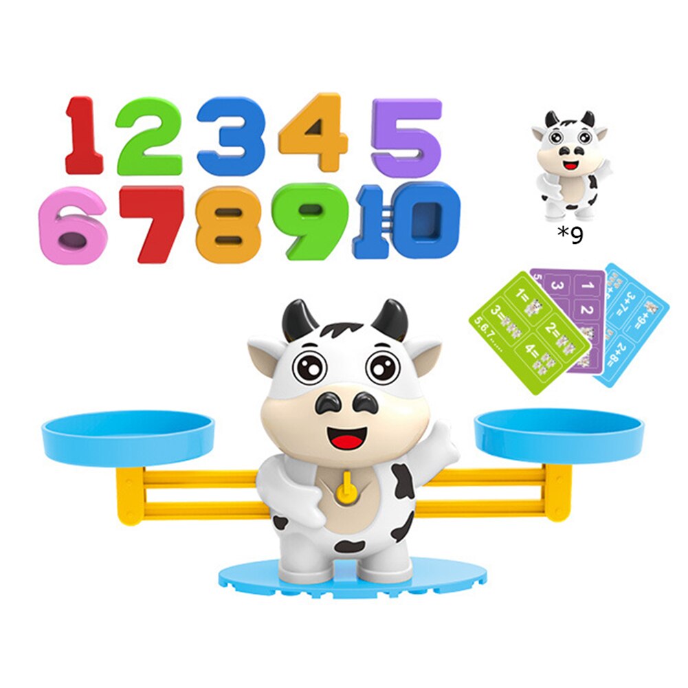 Montessori Math Toy Digital Monkey Balance Scale Educational Math Penguin Balancing Scale Number Board Game Kids Learning Toys: 6