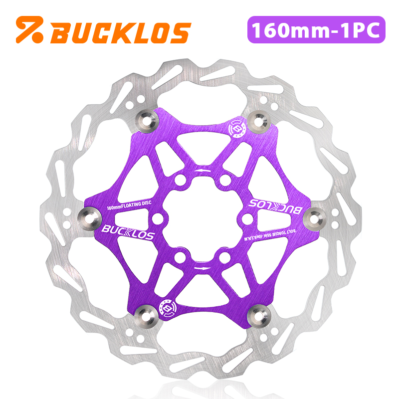 BUCKLOS Bike Floating Rotors 160mm 180mm 203mm Bicycle Hydraulic Disc Brake Rotor Road Mountain Bike Brake Disc Bicycle Brake: Navy Blue