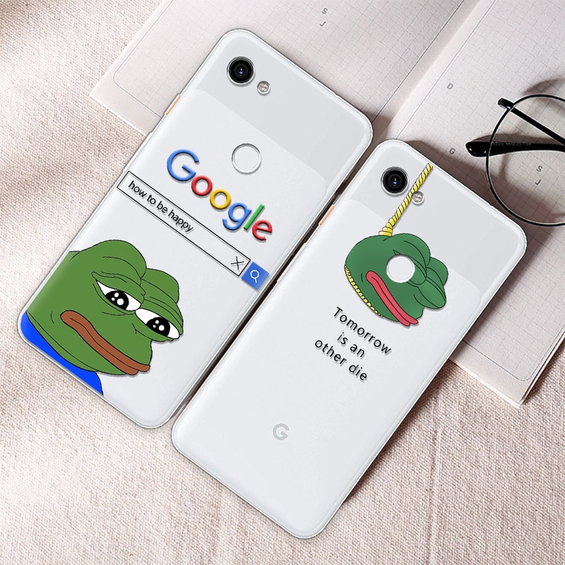 Voor Google Pixel 3a Case Coque Soft Clear Tpu Cool Grappige Kikker Patroon Cover Capa Voor Google Pixel 3a Xl telefoon Geval Cartoon Leuke