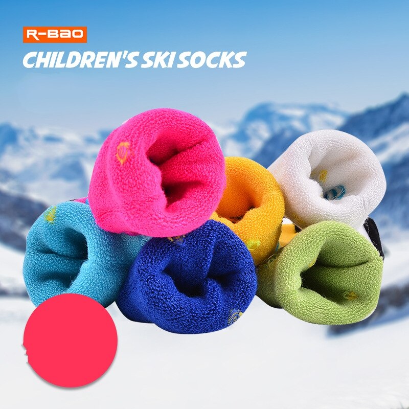 1 Pairs Children's Warm Ski Sock Boys Girls Winter Thicken Sports Sock Kids Roller Skating Thermal Sock Long For Snowboarding