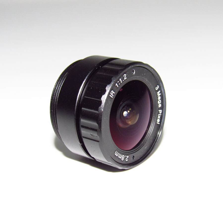 Hd 3 megapixel 2.8mm cctv-objektiv cs ir metall för hd-säkerhetskameror ,1/2.7 " format , f1.2 bländare