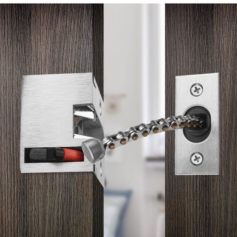 Zinc concealed Anti-theft Lock Chain Safety door Buckle Hidden Invisible Security gate latch Locks Hardware Fitting