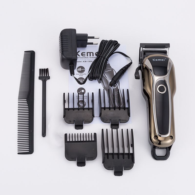Kemei KM2600 poderoso aparador de pêlos elétrico máquina de barbear cabelo máquina de cortar cabelo profissional corte de cabelo barba barbeador elétrico 5